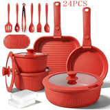 Red detachable 24-piece set