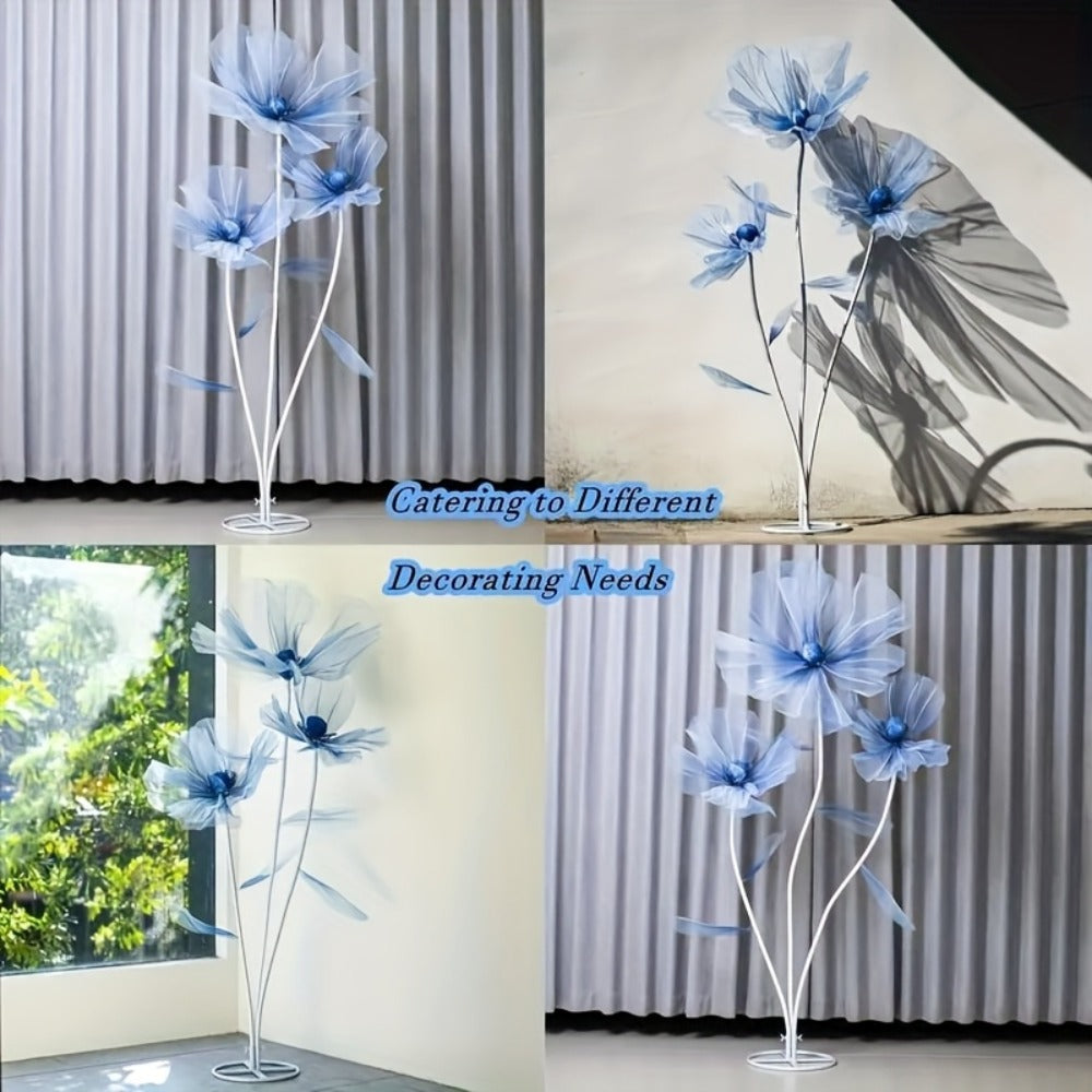 Artificial Silk Peony Flowers Giant Set of 3 Large Fake Flowers with Base & Branches for Wedding, Birthday Party, Home Decor & Window Display – 8 Colors