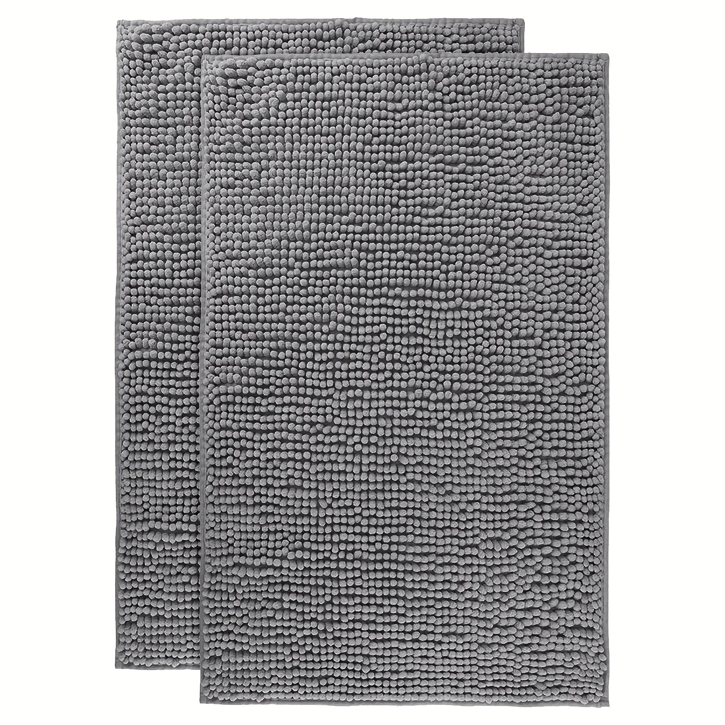 Chenille Bath Rug Extra Thick Soft Absorbent Non-Slip Bathroom Mat Machine Washable, Multiple Sizes & Colors