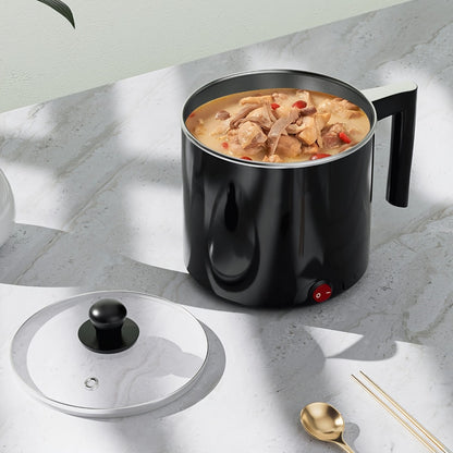 Electric Hot Pot 1.5L Non-Stick Saucepan – Portable Mini Electric Cooker for Noodles, Pasta, Eggs, Steak & Ramen | Fast Heating, Dorm & Travel Friendly
