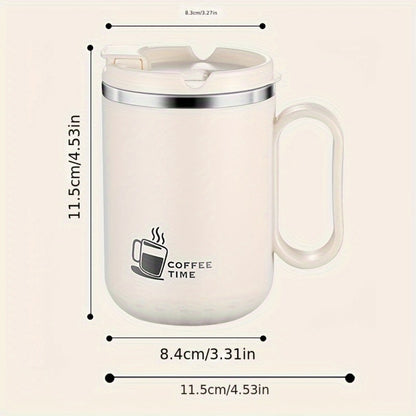 Stainless Steel Travel Mug Valentine's Letter Print Double Wall Insulated Coffee Cup Leak-Proof Lid 500ml Office Home Travel