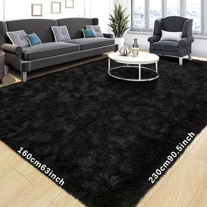 Tie Dye Plush Area Rug - Ultra Soft Thick Fluffy Durable Carpet for Living Room & Bedroom | Easy Care Portable Sofa & Coffee Table Floor Mat | Holiday Home Decor Gift Rug 63"x90" Multiple Colors