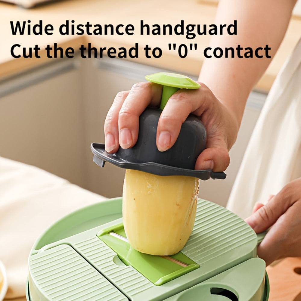 Vegetable Chopper 16-in-1 Manual Food Chopper Slicer Dicer Grater with Container – Professional Onion Potato Carrot Cutter Kitchen Tool