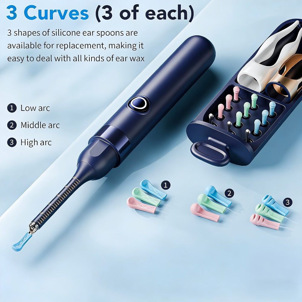 Earwax Removal Tool Set with Light & Camera – Rechargeable Ear Cleaning Kit for iOS & Android, Ear Wax Remover with Otoscope