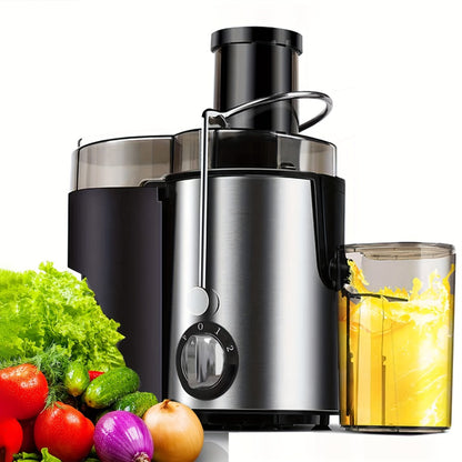 500W Juicer Machine with 3-Inch Wide Mouth Feed Chute - Centrifugal Juicer Extractor for Fruits & Vegetables, Stainless Steel, BPA-Free, Fast Juicing, Easy to Clean & Install, Black