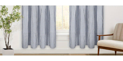 Bohemian Striped Patchwork Curtains, Semi-Sheer Rod Pocket Window Curtains for Bedroom Living Room Kitchen Cafe, Country Cottage Style, 1 or 2 Panels, Multiple Colors & Sizes