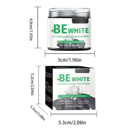 Bamboo Charcoal Tooth Powder 30g Whitening Teeth Powder with Mint Extract Stain Removal Fresh Breath Deep Cleansing Natural Activated Charcoal Toothpowder for Whiter Teeth Daily Oral Care