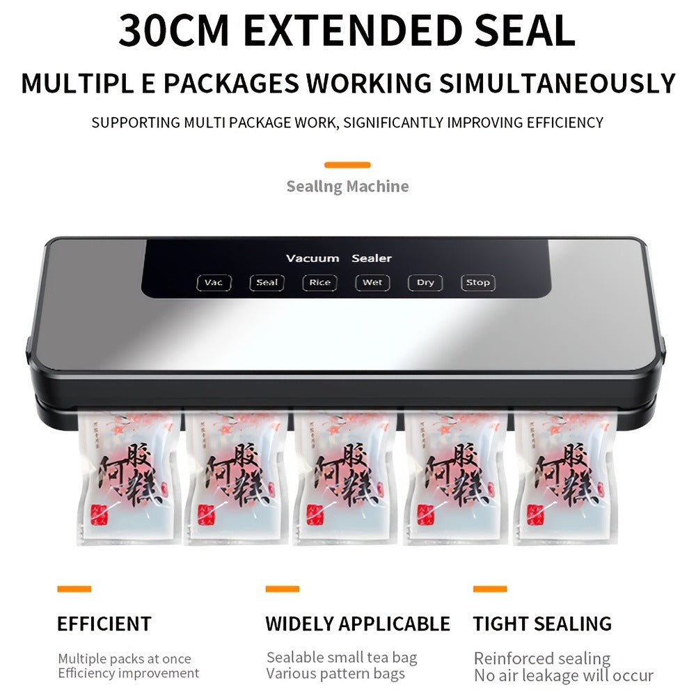 Vacuum Sealer Machine 65KPA – 6-in-1 Automatic Food Sealer with 50 Bags, Dry Moist Modes, Sous Vide Compatible, Food Preservation System for Home Kitchen, Easy Clean