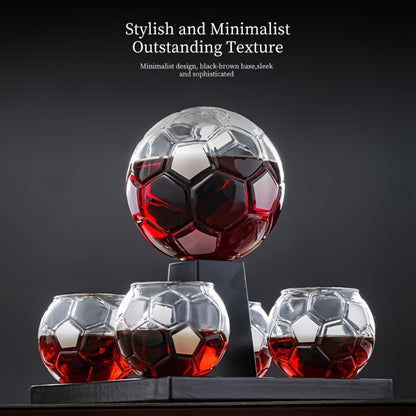 Football Shaped Whiskey Decanter Set with 4 Cups 30oz - Unique Birthday Gift for Men, Dad Gift, Valentine's Day Gift, Home Bar Decor, Christmas Gift