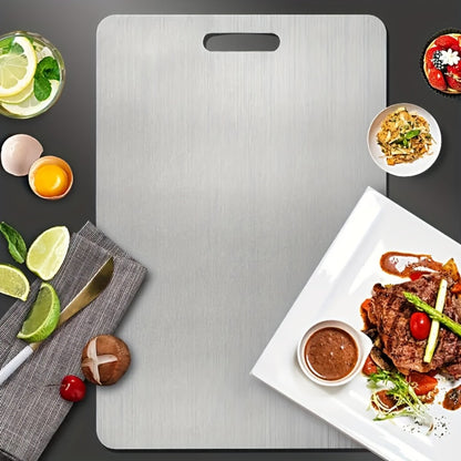 Titanium Cutting Board for Kitchen 14"x10" Large Double Sided | 100% Pure Titanium Metal Cutting Board | Durable Non-Porous Knife-Friendly Surface | Premium Kitchen Prep Board for Home & Professional Use