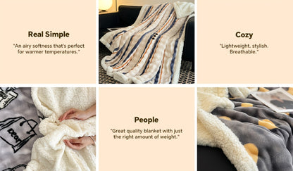 400-450gsm Heavyweight Flannel Blanket – Thick Warm Woven Throw for Bed, Sofa & Bedroom, Machine Washable, 16 Patterns, 4 Sizes