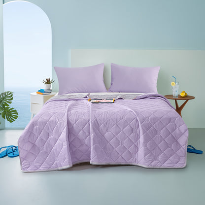 Ultrasonic Embossed Cooling Blanket – 100% Polyester Summer Throw, Breathable Lightweight for Hot Sleepers, Machine Washable, 6 Colors