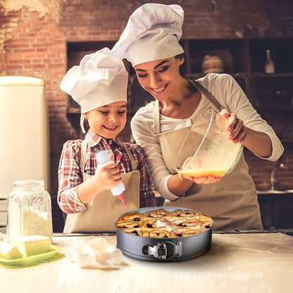 Springform Pan Set of 3 Nonstick Carbon Steel Cake Pan with Removable Bottom Round and Heart Shaped Easy Release Baking Pans for Cheesecake Layer Cake