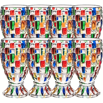 Colored Champagne Flutes Set of 4 or 8 Cocktail Glasses Sparkling Wine Glasses Non-Slip Bubbly Glasses for Birthday Wedding Christmas Valentine Party Gift