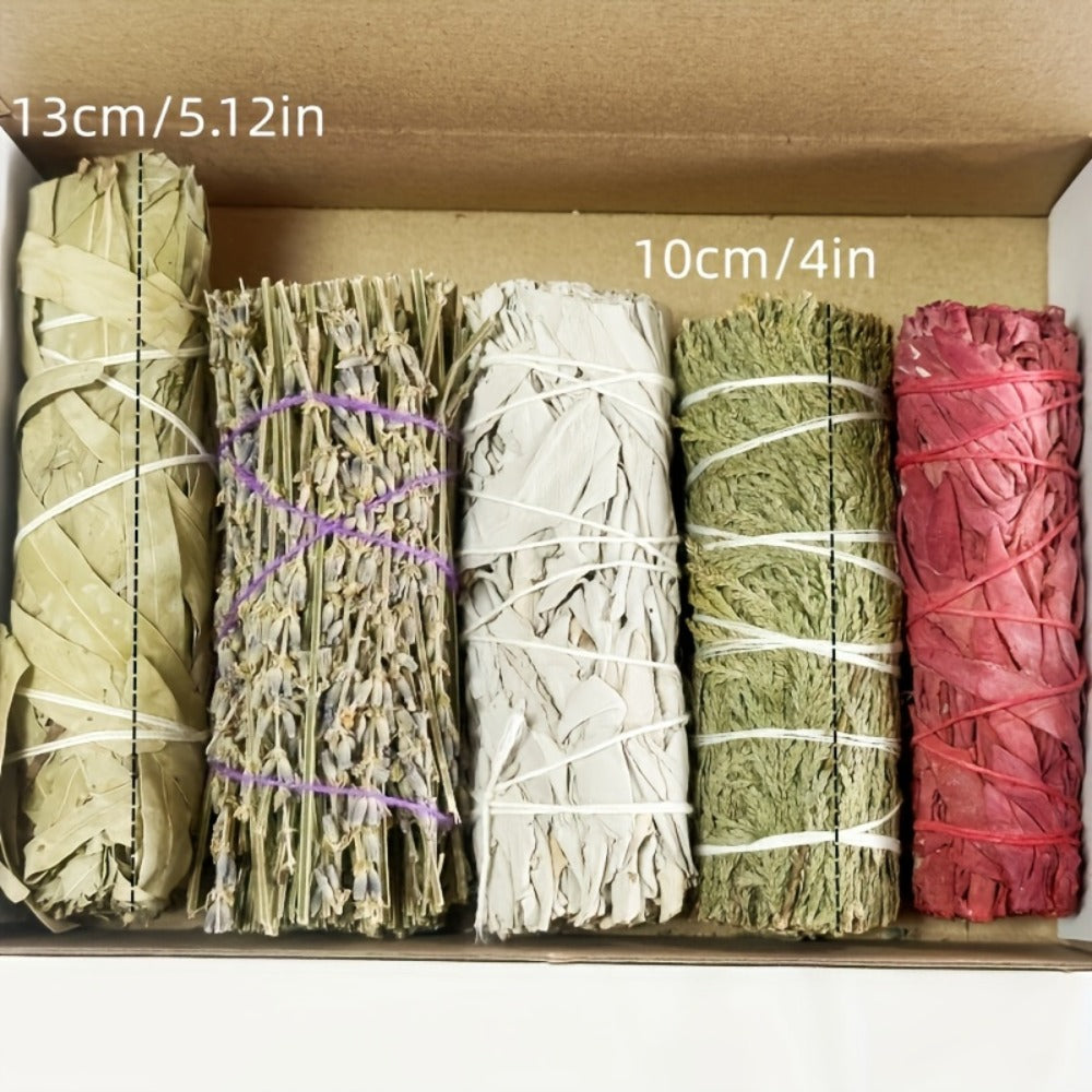 Aromatherapy Incense Sticks Kit – White Sage, Cedarwood, Dragon's Blood, Eucalyptus & Lavender | Spiritual Cleansing Gift Set for Meditation, Yoga, Energy Cleansing, Christmas & Holiday Gifting