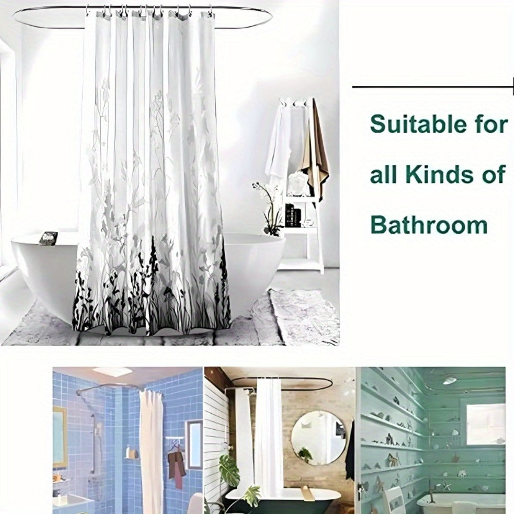 Lighthouse Shower Curtain Set with Ocean View Pattern – Nautical Bathroom Decor with Non-Slip Mat, Toilet Seat Cover & 12 Hooks for Apartment Hotel