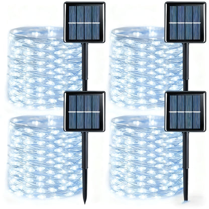 4Pack Solar String Lights 400 LED Outdoor Fairy Lights 160FT 8 Modes Waterproof Garden Patio Christmas Wedding Party Decoration