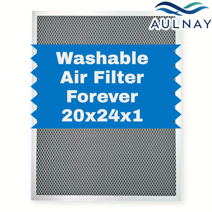 Washable Electrostatic HVAC Air Filter MERV 8 Lifetime Reusable, 6-Layer Filtration MPR 600 FPR 5, Increases Airflow, Healthier Indoor Air for Home and Office, Multiple Sizes Available