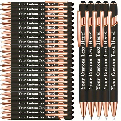 Ballpoint Stylus Pens 30 Pack – 2-in-1 Touchscreen Stylus & Ballpoint Pen with Comfortable Grip, Personalized Engraving, Bulk Set for Office, School, Wedding & Party Favors