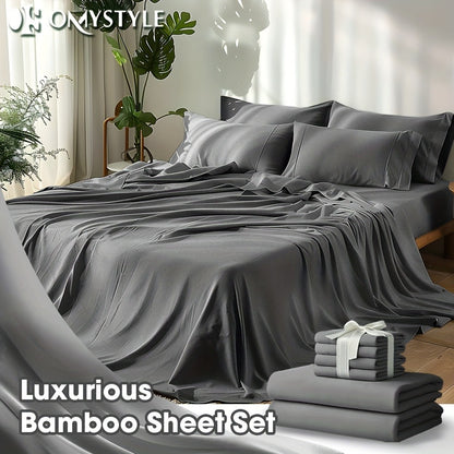 Fitted Sheet Set Cooling Deep Pocket - 2000TC Soft Microfiber Bed Sheet, Shrink Fade Wrinkle Resistant, 11 Colors 4 Sizes
