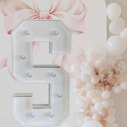 Marquee Letter Lights 3ft LED Light Up Letters for Weddings, Proposals & Celebrations - Cool White Lighted KT Board DIY Display Frame