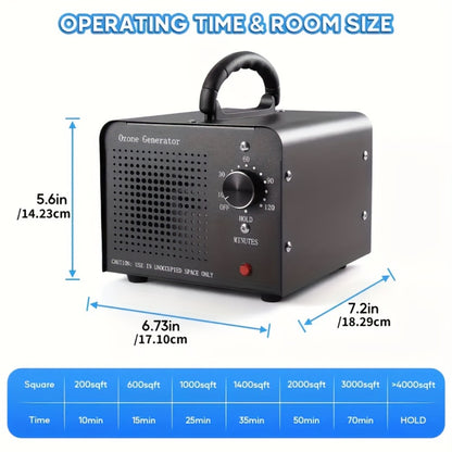 Ozone Generator Commercial 36000mg/h – O3 Air Purifier Deodorizer Ionizer with Timer & Humidity Display, Covers 3230 Sq Ft, Removes Smoke Pet Paint Odors for Home Bedroom Office