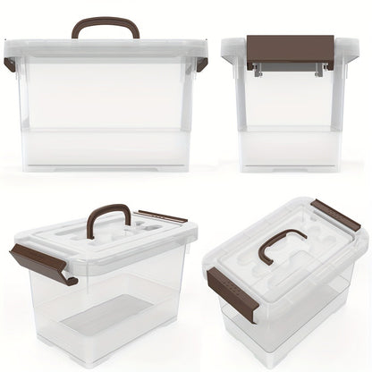 Clear Plastic Storage Bins with Lids 6 Pack, 3.5 Quart Stackable Organizing Containers with Secure Latch Handles for Home Kitchen Office Bathroom Pantry Closet Organization