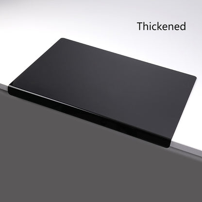 Acrylic Cutting Board with Counter Lip - BPA-Free Food-Safe Clear & Black Kitchen Chopping Board 60% Thicker Non-Slip Countertop Protector for Home and Professional Use