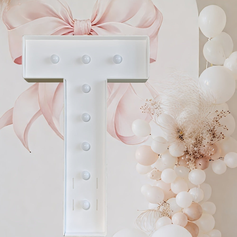 Marquee Letter Lights 3ft LED Light Up Letters for Weddings, Proposals & Celebrations - Cool White Lighted KT Board DIY Display Frame