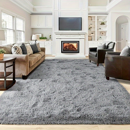Gradient Color Soft Area Rug - Washable Anti-Slip Shaggy Fluffy Carpet for Living Room & Bedroom | Modern Machine-Made Floor Mat in Extra Large Sizes | Cozy Plush Rug in Multiple Colors