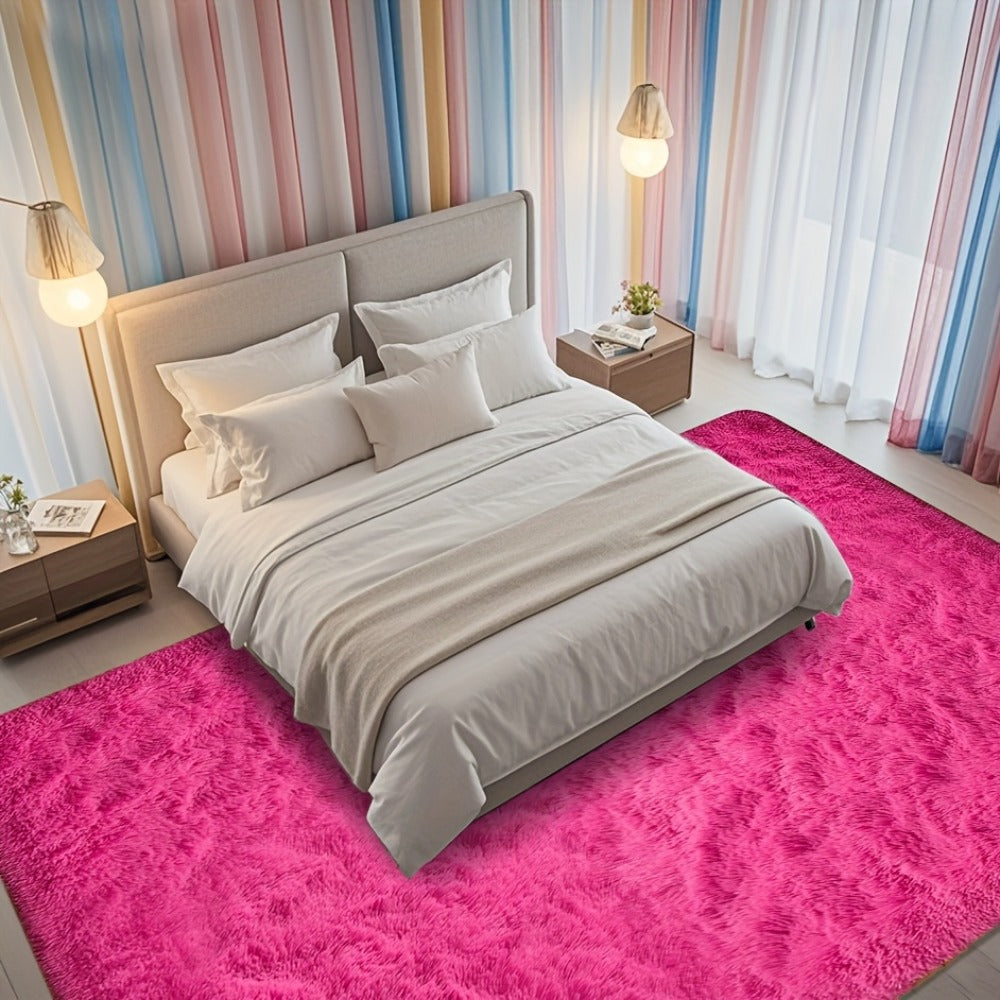 Fluffy Area Rug Large Soft Shag Carpet for Living Room Bedroom – Non-Slip Ultra Thick Plush Floor Mat, Multiple Sizes & Colors, Home Decor