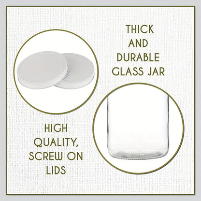 1 Gallon Wide Mouth Glass Jar with Flip Top Lid - Airtight Sealed Storage Jar for Fermentation, Pickling, Canning, Flour & Food Storage, 2 Pack