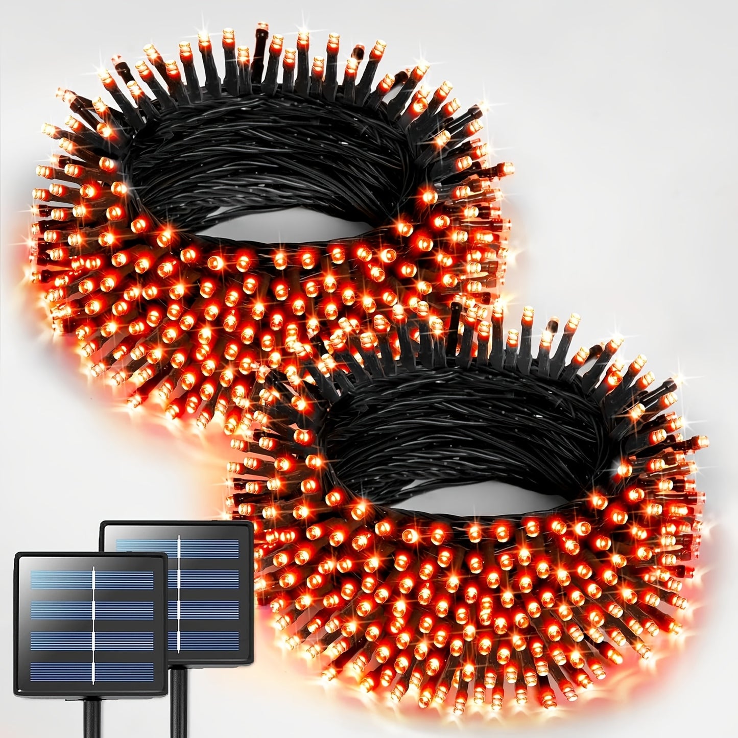 Solar LED Fairy String Lights IP65 Waterproof – 40FT or 80FT with 8 Lighting Modes for Independence Day, Christmas, Wedding, Garden & Yard – White, Warm White, Multi Color, Purple, Orange & Blue