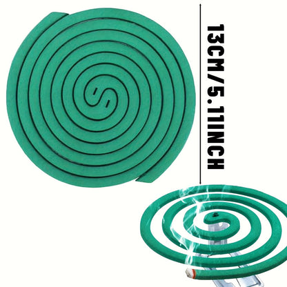 Lemongrass Spiral Incense Coils 10 Pack - Large Natural Long-Lasting Herbal Incense for Outdoor Patio, Camping, Garden, Meditation & Summer Evenings, Fresh Aromatherapy Scent