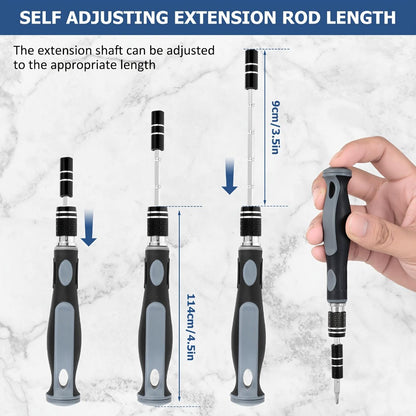 Precision Screwdriver Set 32-in-1 with Magnetic Tips – Chrome Vanadium Steel Repair Tool Kit, Anti-Slip Ergonomic Handle for iPhone, Laptop, Watch, Camera & Electronics Repair