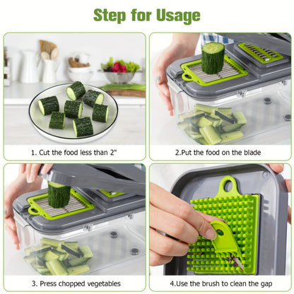 25-in-1 Vegetable Chopper & Food Chopper - Onion Cutter Mandoline Slicer with Container for Meal Prep Kitchen Gadget