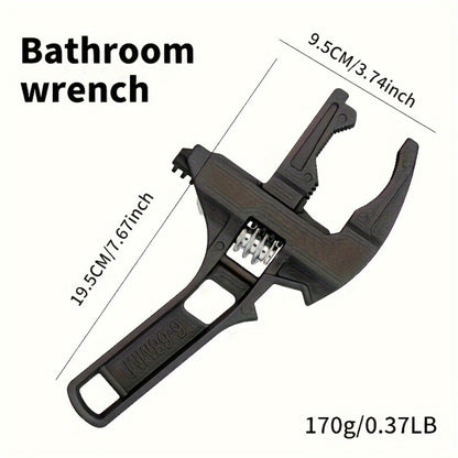 Bathroom Wrench Tool Multifunctional, Adjustable Double-Ended Open-End Wrench for Sink, Faucet, Water Pipe & Heating Repair, Space-Saving Plumbing Hand Tool for Home Bathroom Kitchen