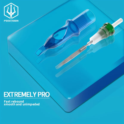 Tattoo Cartridge Needles 50Pcs Mixed Sizes - POSEIDON V3 Assorted Sterilized Cartridge Needles with Membrane Safety System 1203RL 1205RL 1207RL 1209RL 1207RM 1209RM 1205RS 1207RS 1209RS 1207M1