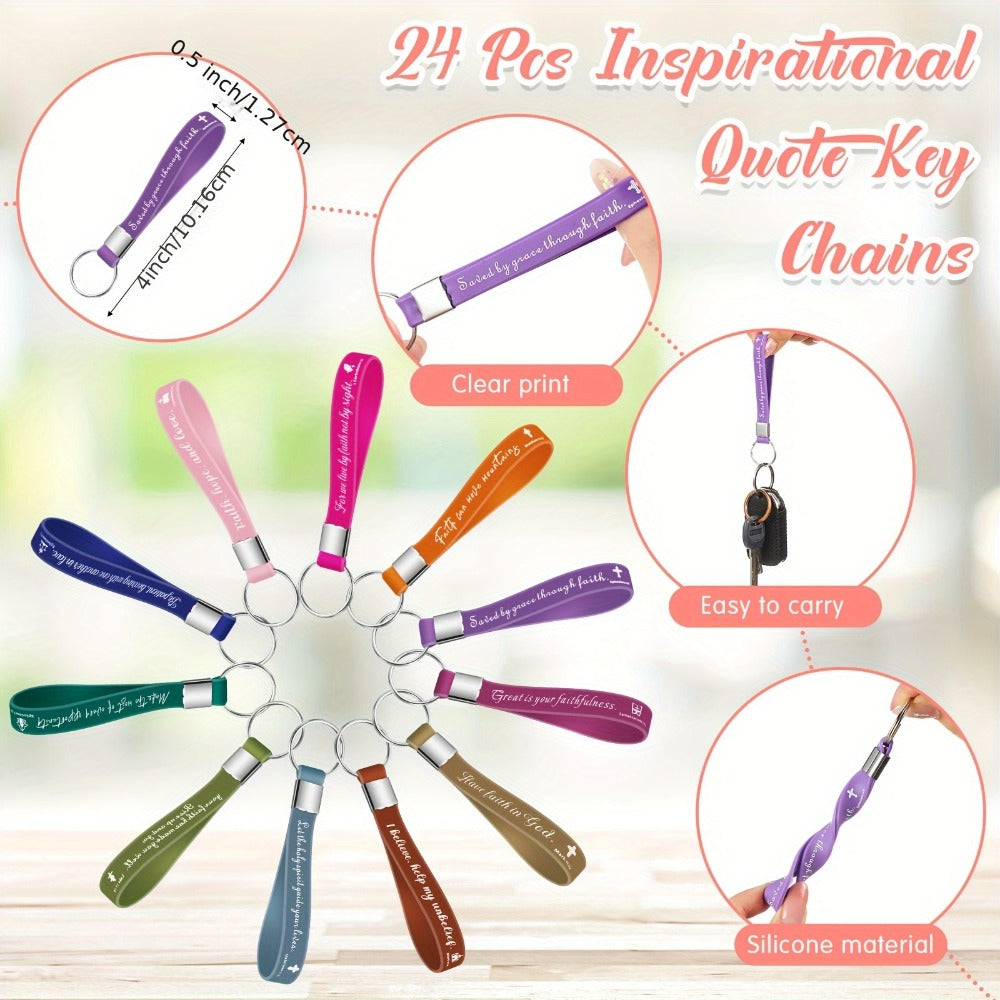 Christian Gifts Bulk Set 72pcs | Inspirational Religious Notebooks Ballpoint Pens Verse Keychains – Bible Quote Party Favors for Church Office Christmas Easter Stocking Stuffers