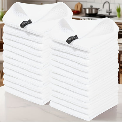Kitchen Dish Cloths 23pcs 100% Cotton Waffle Weave Ultra Soft Absorbent Quick Dry Dish Towels 12x12 Inch for Cooking Cleaning Wiping Hands Kitchen Decor Gift