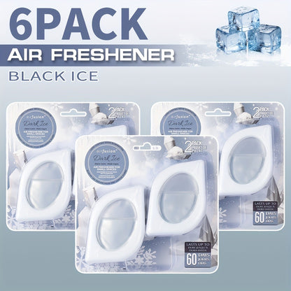 Air Freshener Odor Eliminator for Home Closet Bathroom Pets Small Space 0.25oz Up to 30 Days 6 Scents Eucalyptus Lavender Hawaiian Peach Black Ice Linens Sky 2 6 or 12 Pack