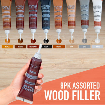 Wood Scratch Repair Kit Furniture Touch Up Markers Scratch Stain Repair Pens for Wood Furniture Tables Desks Floors Bedposts Cabinets Dark Light Mixed Colors 13 PC or 34 PC Carpenter Essential