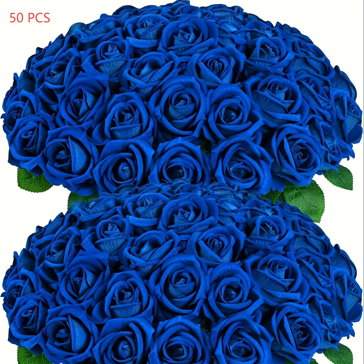 Artificial Roses Bulk with Long Stems – Real Touch Velvet Fake Flowers for Wedding Bouquet, Bridal Centerpiece, Valentine's Day, Mother's Day, Home Decor (50/100pcs, Multi Colors)