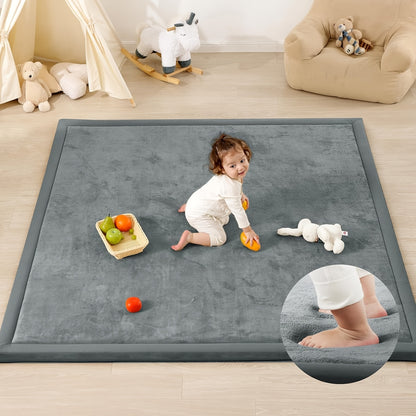 Memory Foam Area Rug Tatami Mat Non-Slip Coral Velvet Floor Mat for Living Room Bedroom Kids Playroom Yoga — Multiple Sizes & Colors