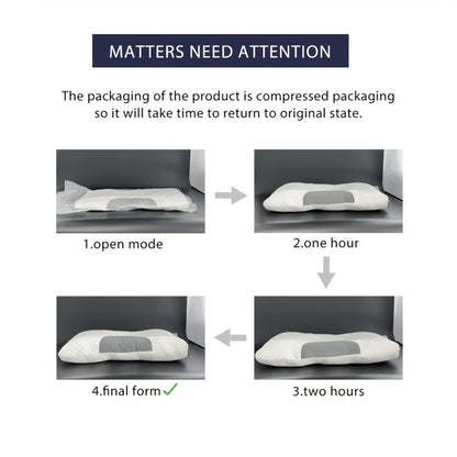 Ergonomic Neck Pillow 2-Pack Orthopedic Contour Support, Removable Zippered Cover, Breathable Fabric, All-Season Cervical Spine Relief, Neck & Shoulder Massager Pillow