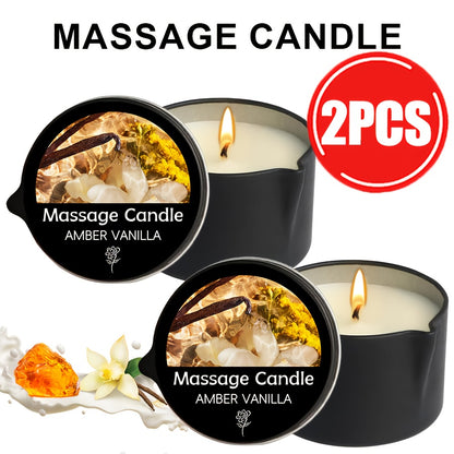 Luxury Soy Wax Candle 2-in-1 Massage Body Oil Essential Oil 20+ Scents 1pc 2pcs 6pcs Warm Moisturizing Lotion Spa Nail Salon Wedding Valentine Christmas Gift