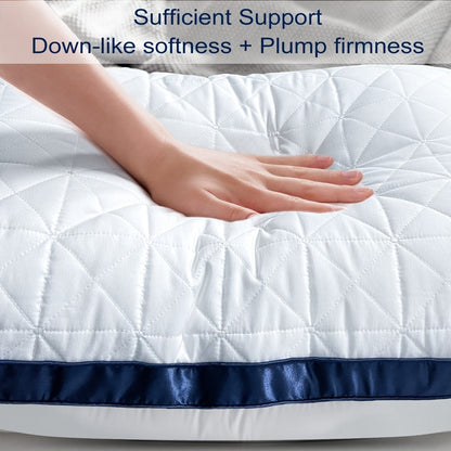 Hotel Luxury Bed Pillows for Sleeping – Down Alternative Gusseted Pillow Set, Supportive & Breathable for Side Back Stomach Sleepers, Standard Queen King Size, Pack of 2 or 4