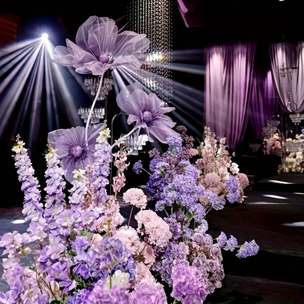 Artificial Silk Peony Flowers Giant Set of 3 Large Fake Flowers with Base & Branches for Wedding, Birthday Party, Home Decor & Window Display – 8 Colors