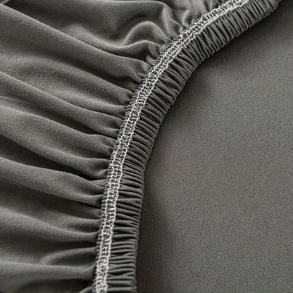 Stretch Sofa Cover Elastic Band | Milk Fiber Fabric Slipcover, Machine Washable Polyester Spandex, 1 to 4 Seater Armchair Couch Cover, Red Gray Blue Black Coffee, Home Decor