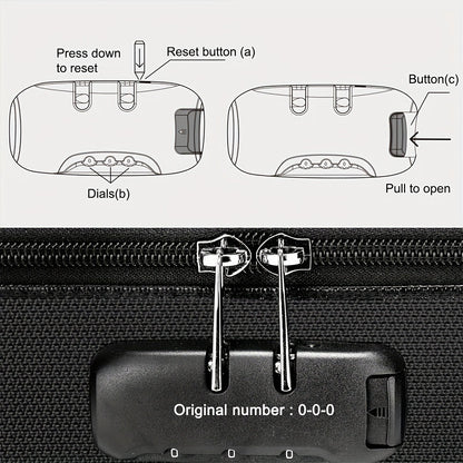 Fireproof Document Organizer Bag with Combination Lock Multi-Compartment Portable File Storage for Home Office Travel Cards Gadgets
